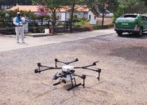 드론 방역 현장