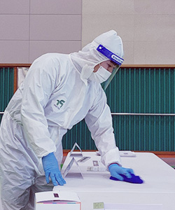 테이블 표면 소독